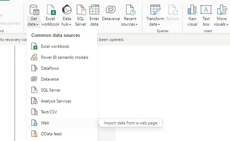 powerbi screenshot get data